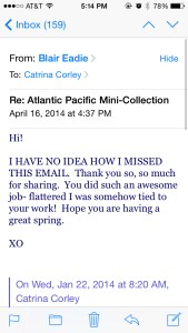 Email from Blair